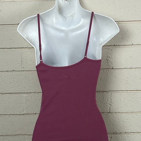 Free People Intimately Come Around Ribbed Cami Tank Top | Mauve Color size XS/S - Picture 4 of 8